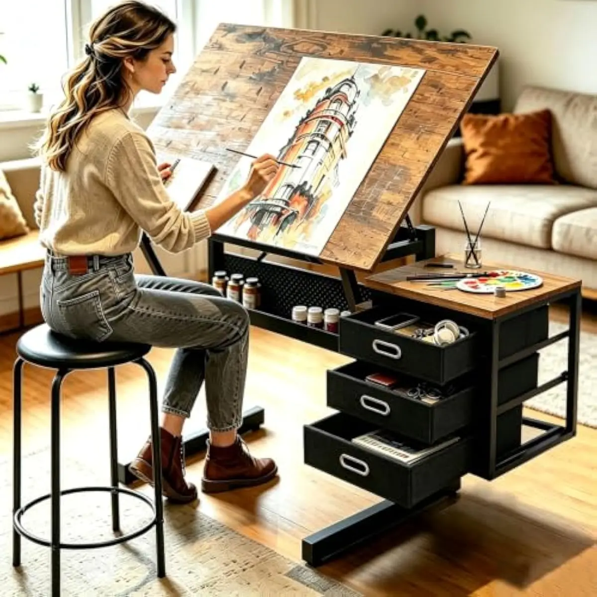 Tops - Drafting Desk with Adjustable 0-75° Tilt