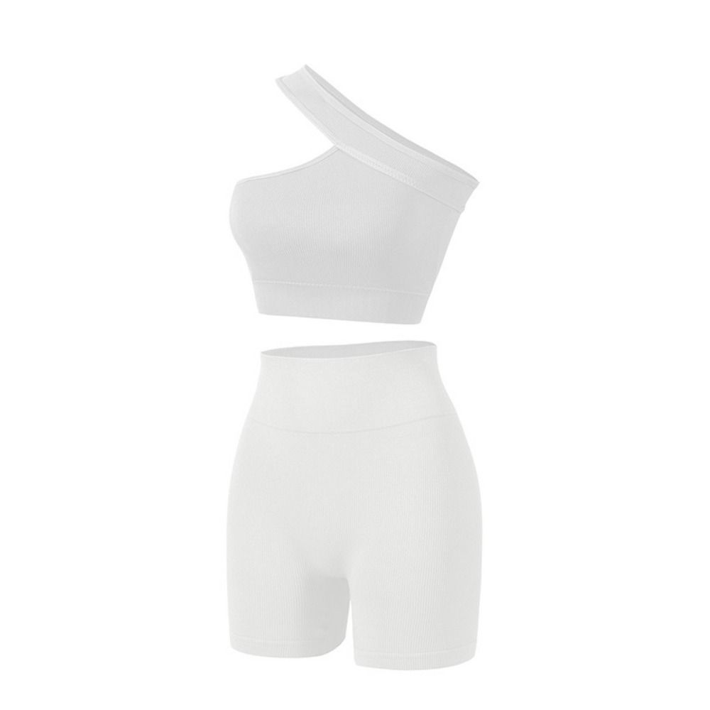 Seamless Ribbed Workout Tank Top - 2Pcs Comfortable Seamless Women Workout Sets