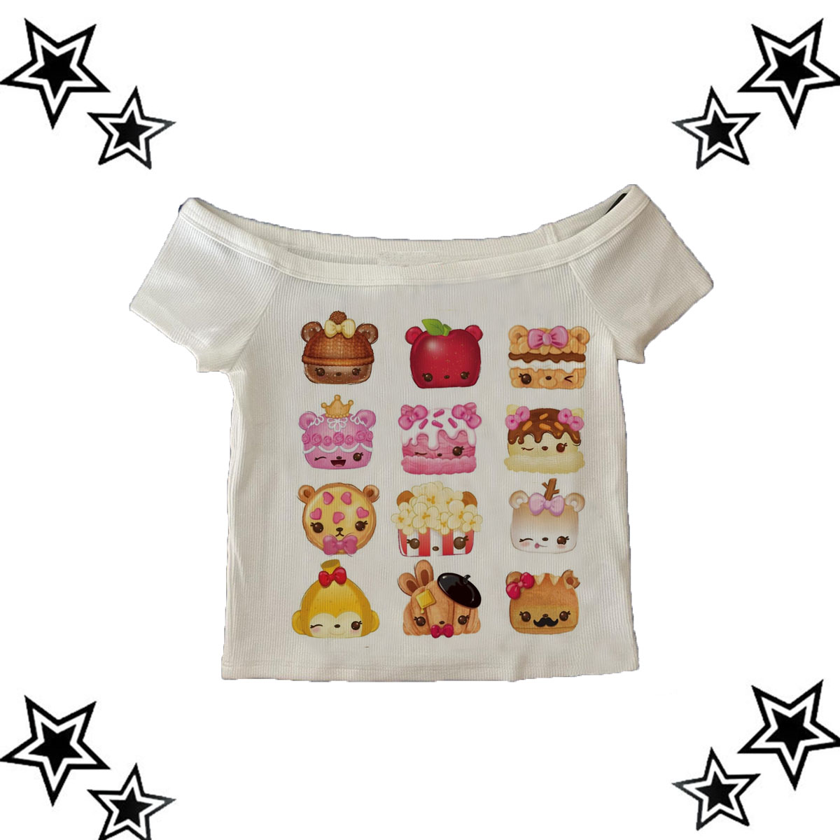 Y2K Graphic Baby Tee Crop - Aesthetic Y2k Clothes Vintage Street Women