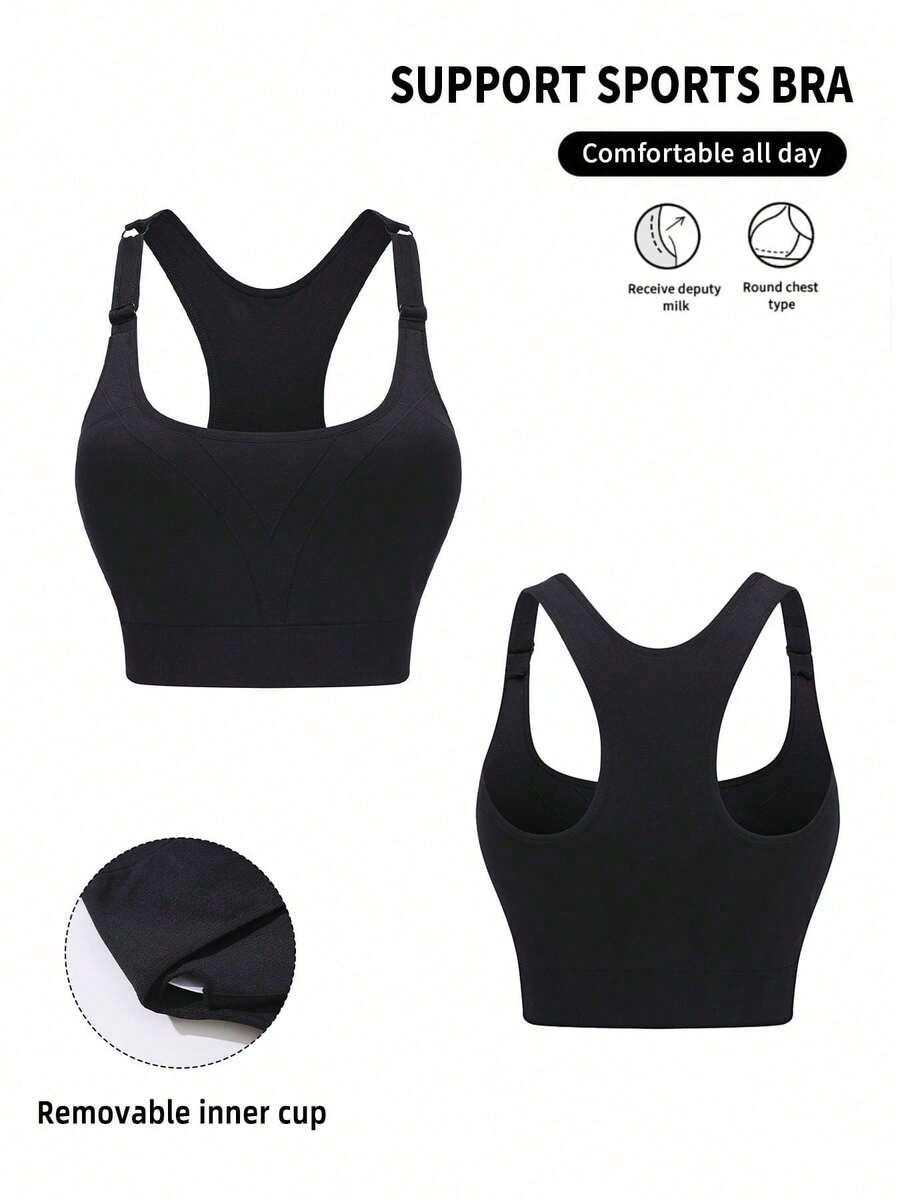 Seamless Ribbed Workout Tank Top - 1Pcs Black Sport Solid Backless Crop
