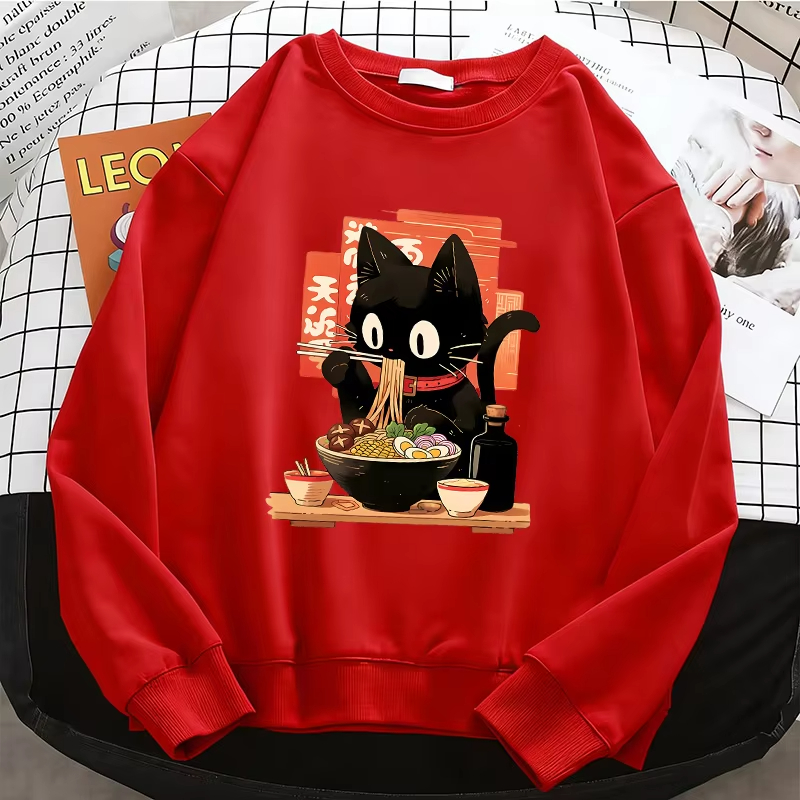 Dresses - Funny Black Lamian Noodles Cat Japanese