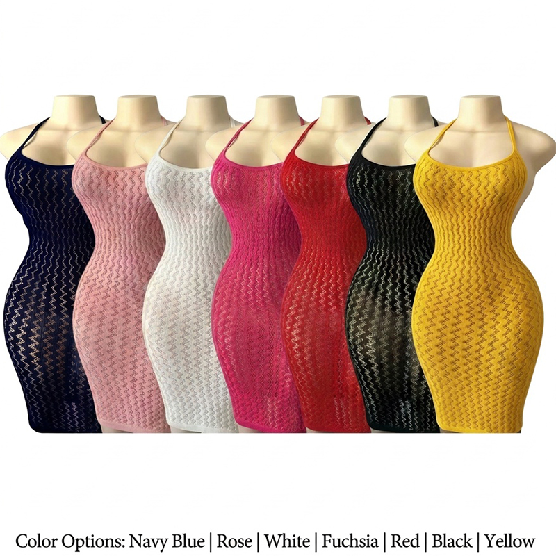 Sexy Mesh Sheer Bodycon Dress - Mesh Beach Cover Up Dress Women