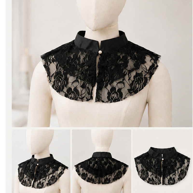 Dresses - Elegant Lace Floral False Collar shawl