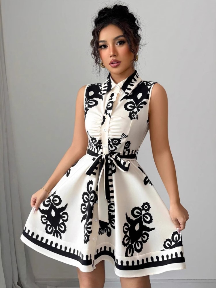Summer New Fashion Casual Dres - French Vintage Floral Midi Dress recension och pris