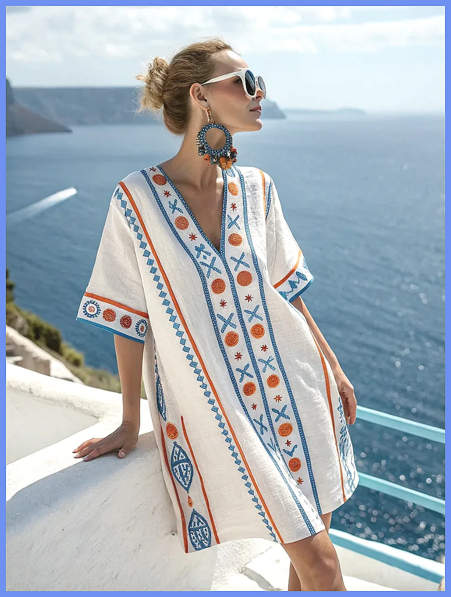 Women's 2025 Summer V-Neck Flo - Dresses recension och pris