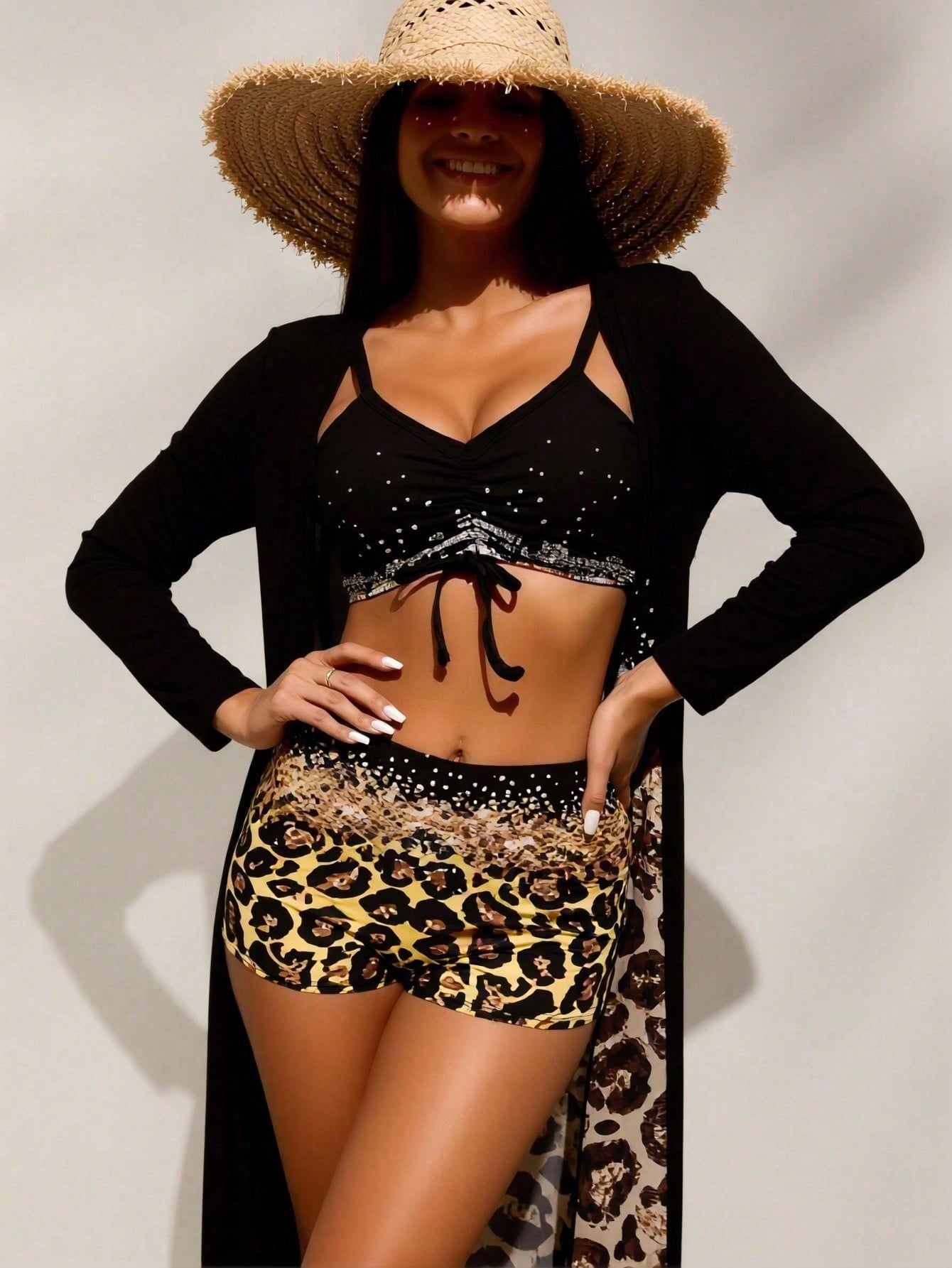 Women's Black Rhinestone Bikin - Tops recension och pris