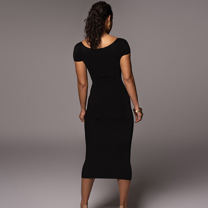 2026 Summer Women's New Style  - Bodycon Long Sleeve Ribbed Dress recension och pris