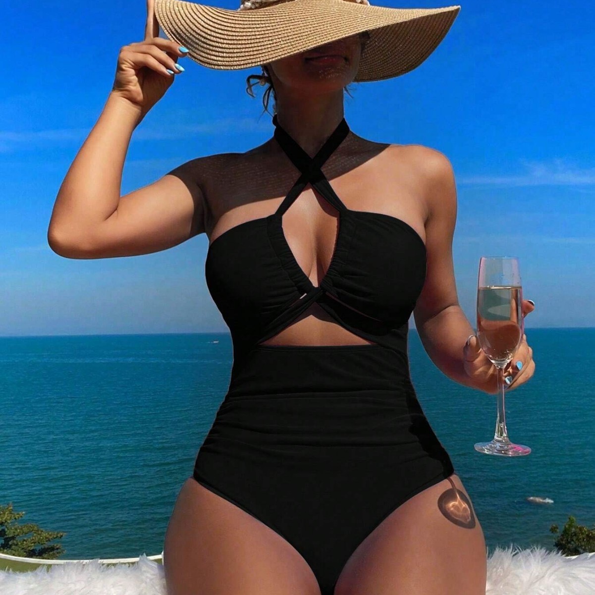 Women Swimsuit Halter Neck Sol - Swimwear recension och pris