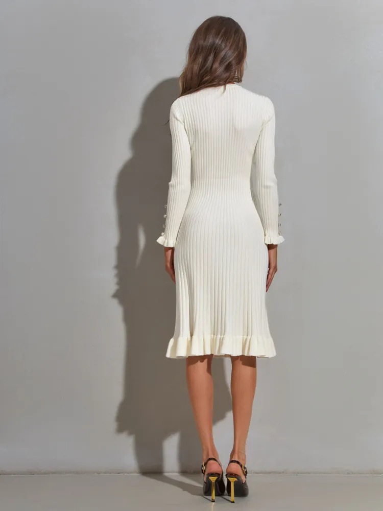Women's Ribbed Knit Long Sleev - Bodycon Long Sleeve Ribbed Dress recension och pris