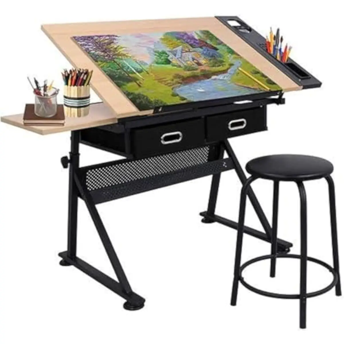Adjustable Drafting Desk with  - Tops recension och pris