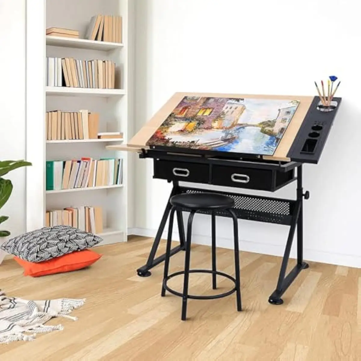 Adjustable Drafting Desk with  - Tops recension och pris