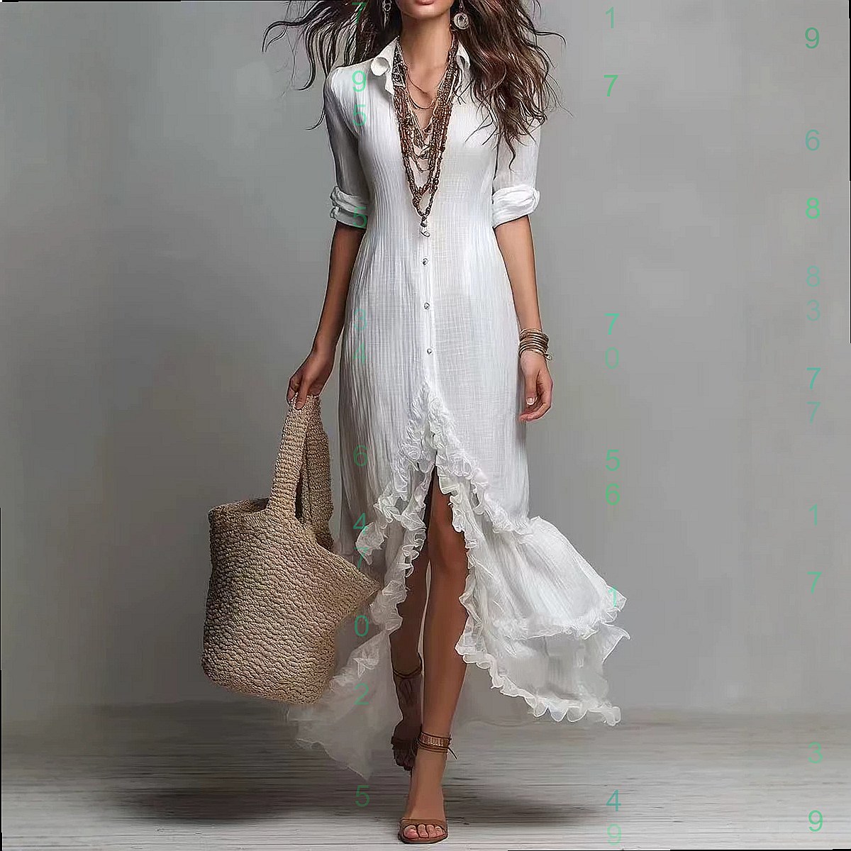 Cross back cotton linen dress  - Casual Loose Linen Shirt Dress recension och pris