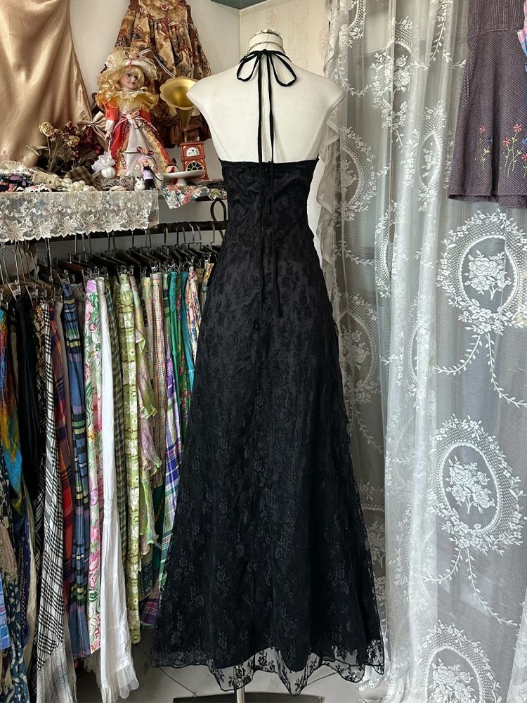 Y2k Vintage Halter Sleeveless  - Y2K Backless Halter Mini Dress recension och pris