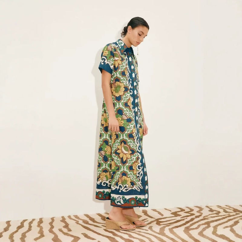 2026 Autumn New Original Trend - Casual Loose Linen Shirt Dress recension och pris