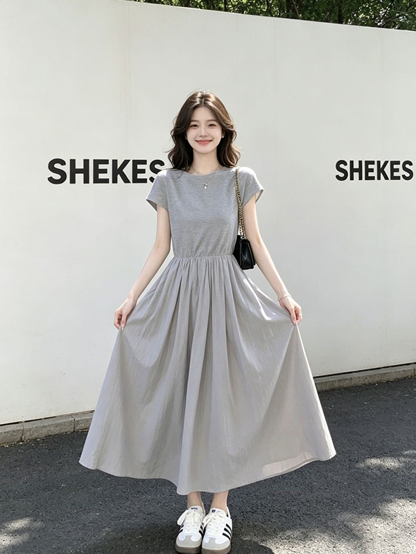 plus Size Women's Korean Style - Korean Style A Line Shirt Dress recension och pris