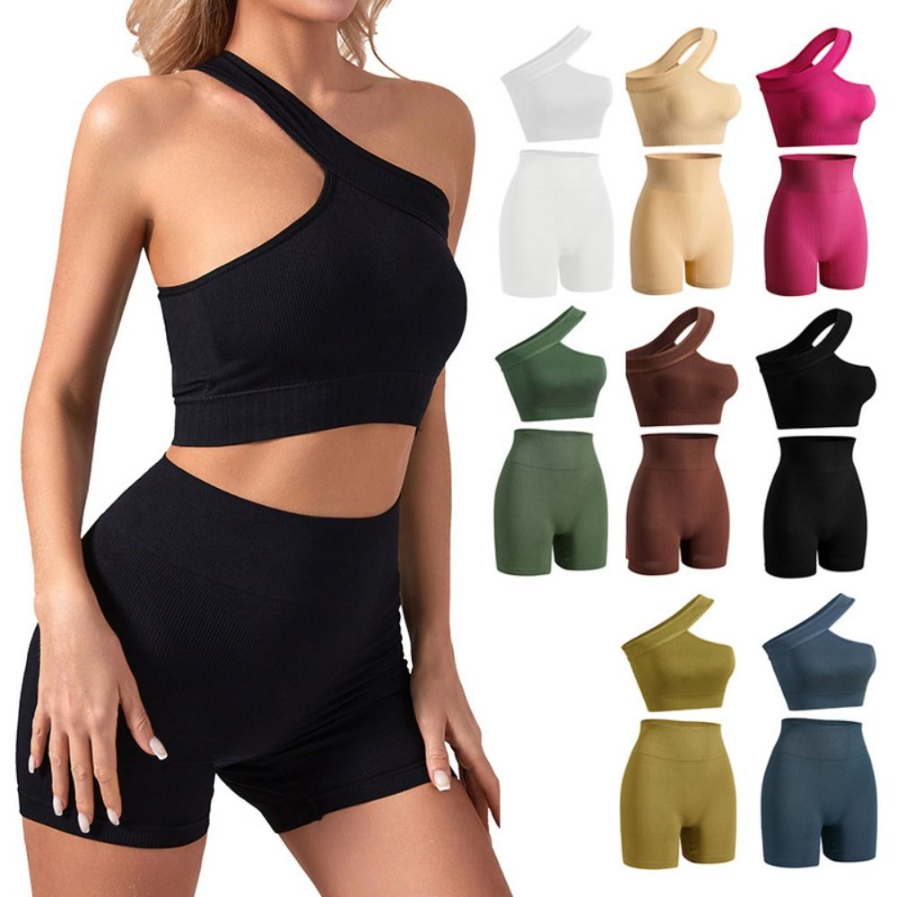 2Pcs Casual Seamless Women Wor - Seamless Ribbed Workout Tank Top recension och pris