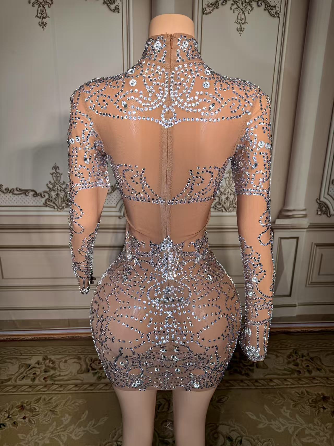 ZD Sparkly Rhinestone Mini Dre - Sparkly Rhinestone Club Party Dress recension och pris