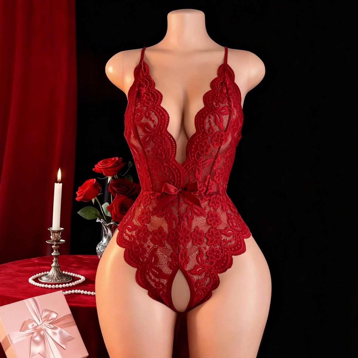 Hot Crotchless Sexy Lingerie F - Lingerie recension och pris