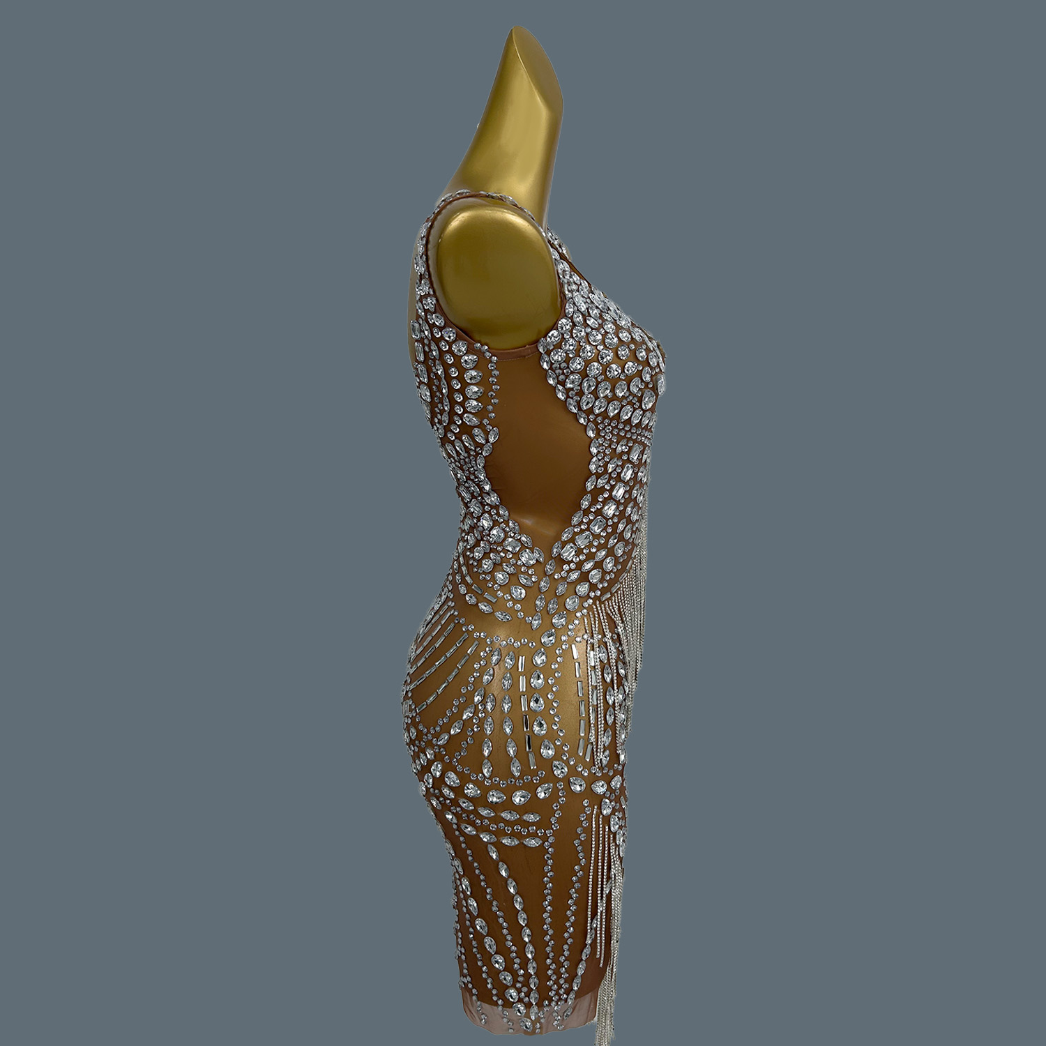Sexy Evening Dresses For Women - Sparkly Rhinestone Club Party Dress recension och pris