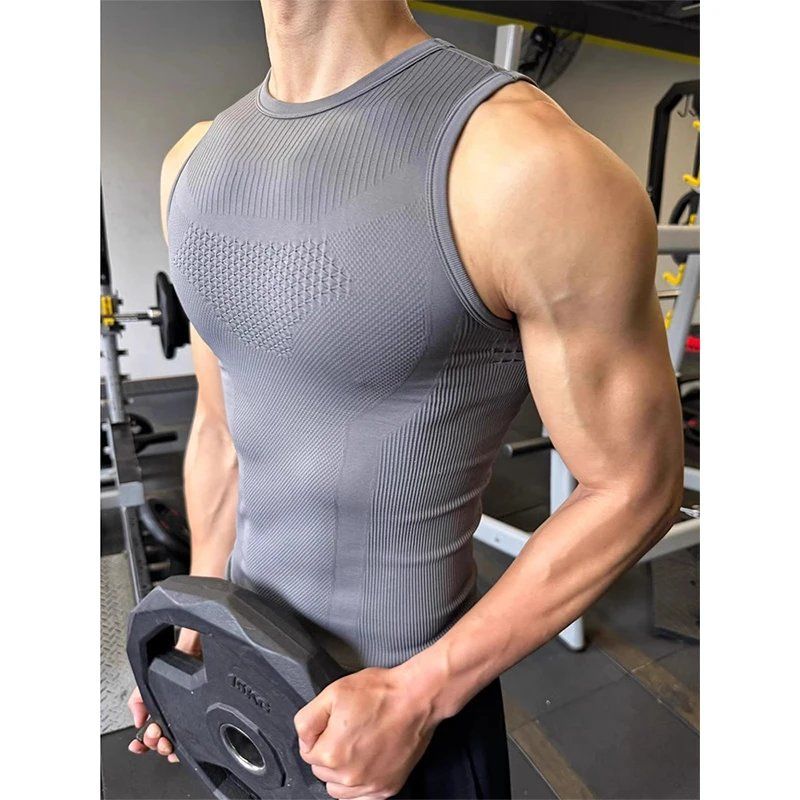 Men's Seamless Ribbed Fitness  - Seamless Ribbed Workout Tank Top recension och pris