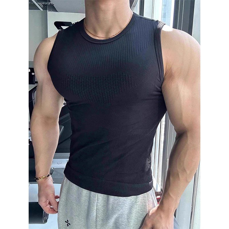 Men's Seamless Ribbed Fitness  - Seamless Ribbed Workout Tank Top recension och pris