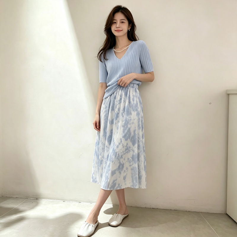 2026 Summer Gentle Short Sleev - Korean Style A Line Shirt Dress recension och pris