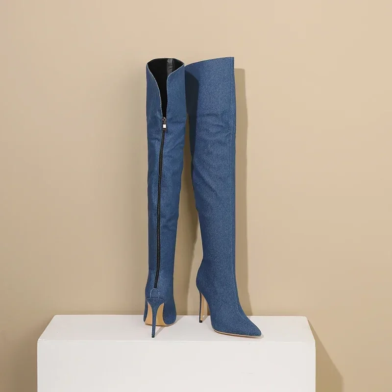 Sexy Women Thigh High Boots Bl - Jeans recension och pris