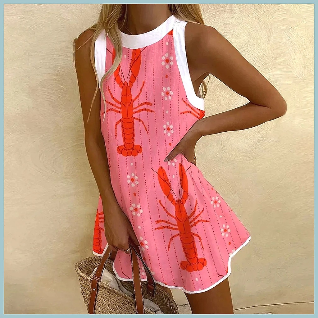 Women's Pineapple Print Sleeve - Dresses recension och pris