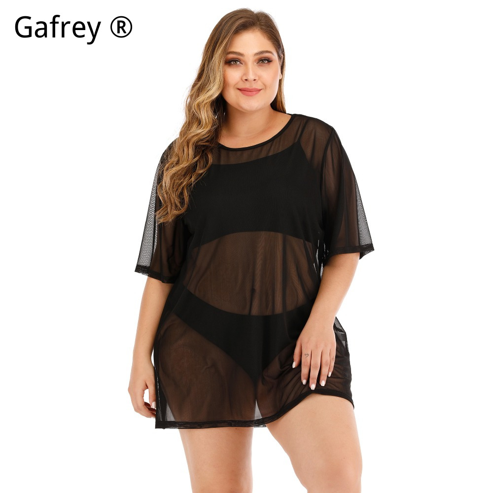 Plus Size Sexy Mesh Beach Dres - Sexy Mesh Sheer Bodycon Dress recension och pris