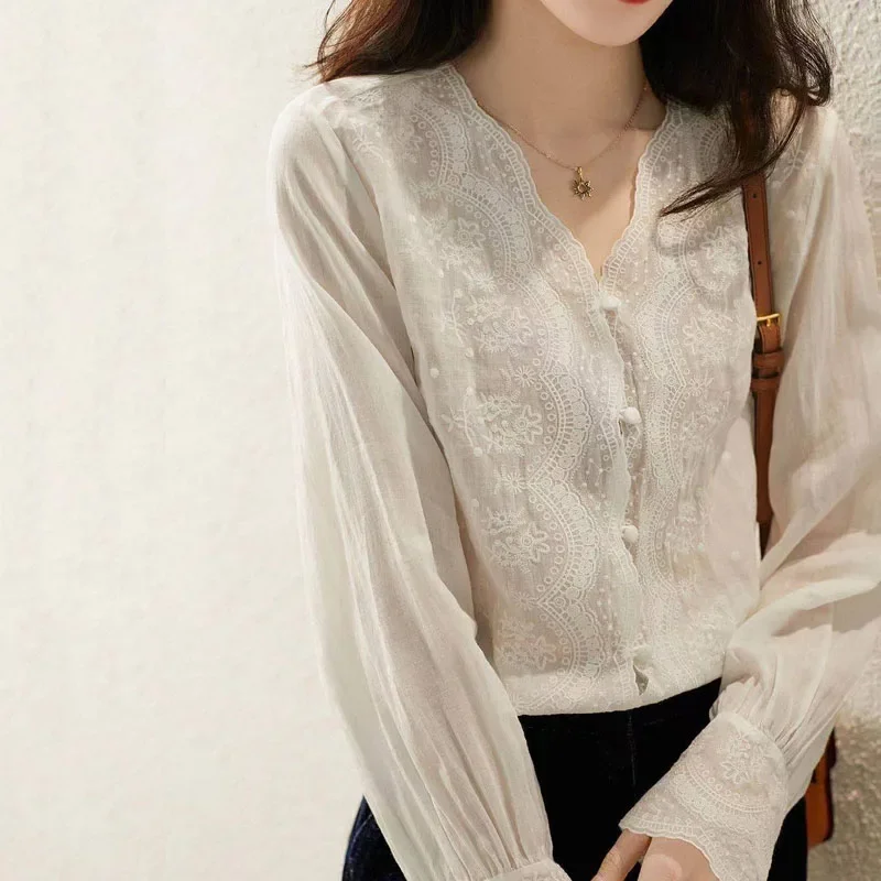 GELITAYIN V-Neck Long Sleeve L - Casual Loose Linen Shirt Dress recension och pris