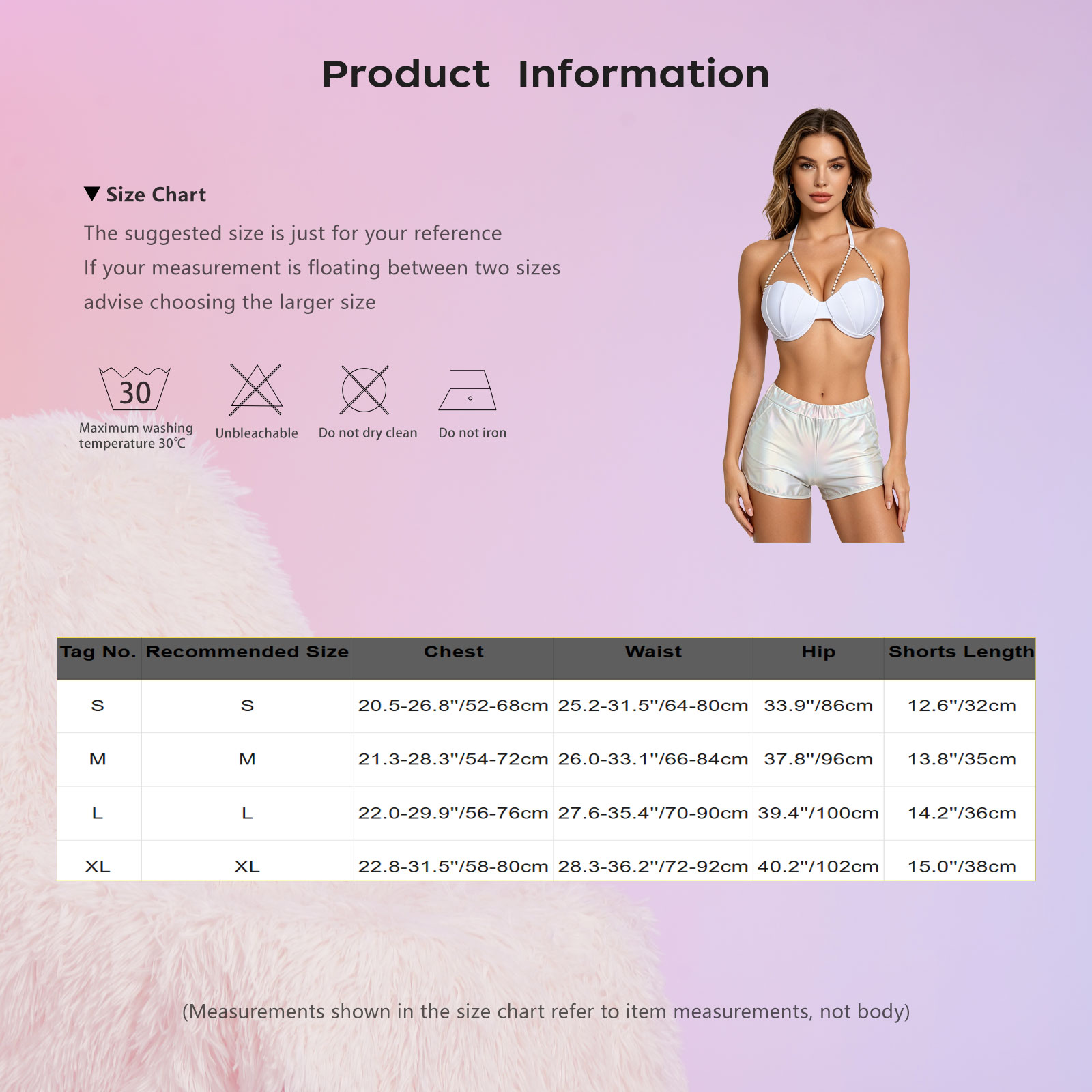 Women Metallic Shiny Swimwear  - Tops recension och pris