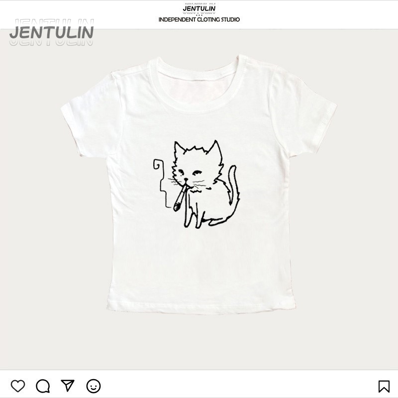 Korea Style Y2k 90s Crop Top H - Y2K Graphic Baby Tee Crop recension och pris