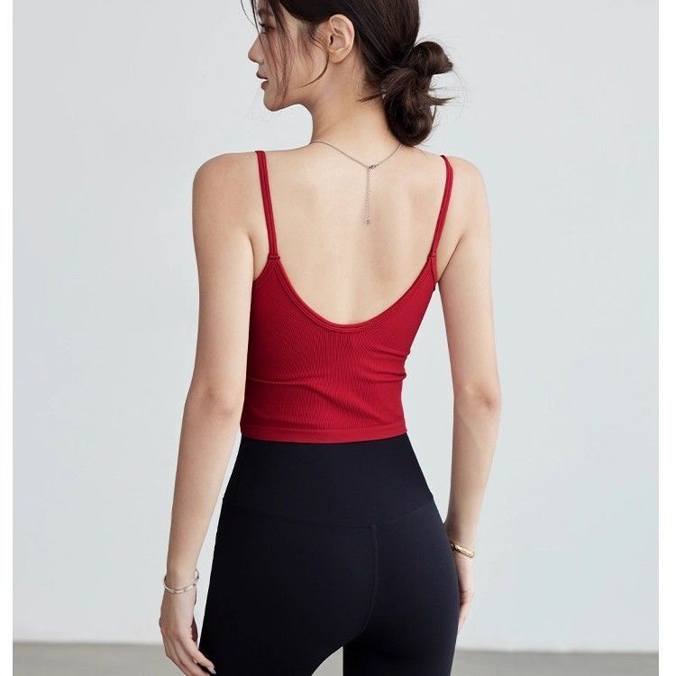 Women Seamless Ribbed Yoga Cam - Seamless Ribbed Workout Tank Top recension och pris