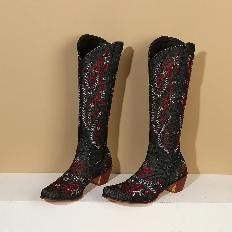 Blue Denim Western Cowgirl Kne - Jeans recension och pris